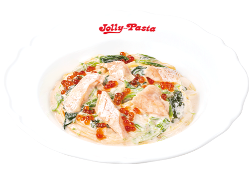 サーモンハラスといくらの明太子クリーム（ジョリーパスタ公式）